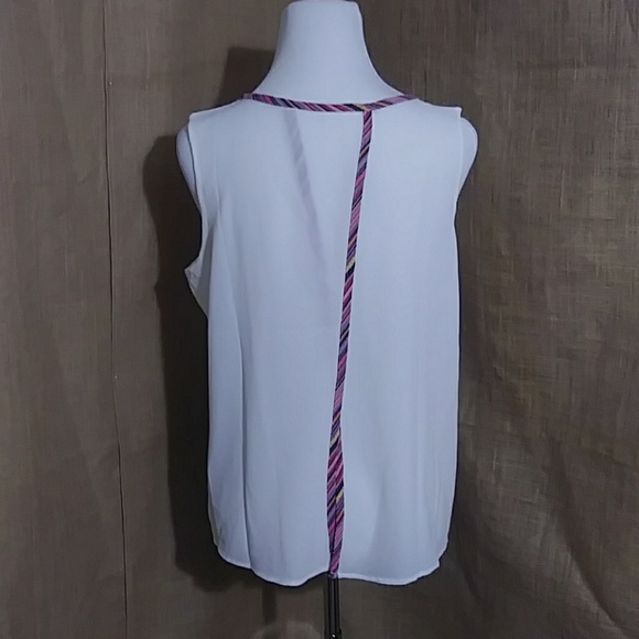 Mark. Avon Tank Deep Low Cut Top XL 14-16 White NWOT RED BANNER - Picture 5 of 9